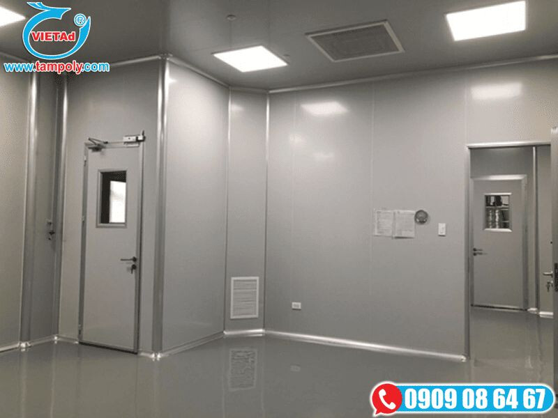Phòng sạch tiêu chuẩn cao sử dụng vách panel cách nhiệt, cách âm
