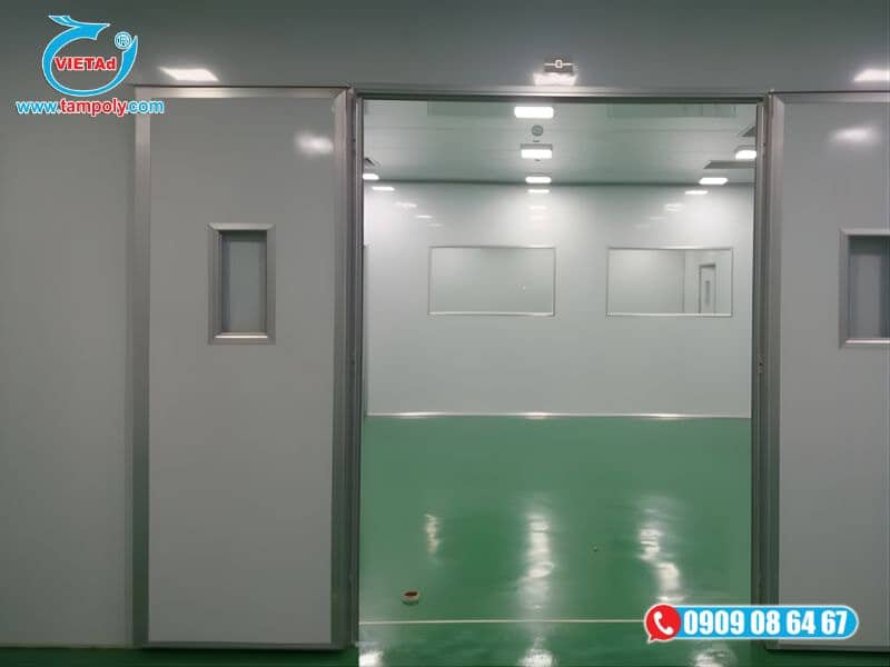 Vách panel chống cháy được lắp đặt lên hệ khung chắc chắn