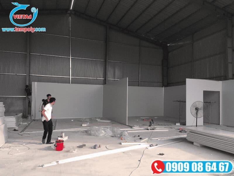 Công trình thi công vách ngăn EPS cho nhà xưởng – Giải pháp cách âm, cách nhiệt hiệu quả.