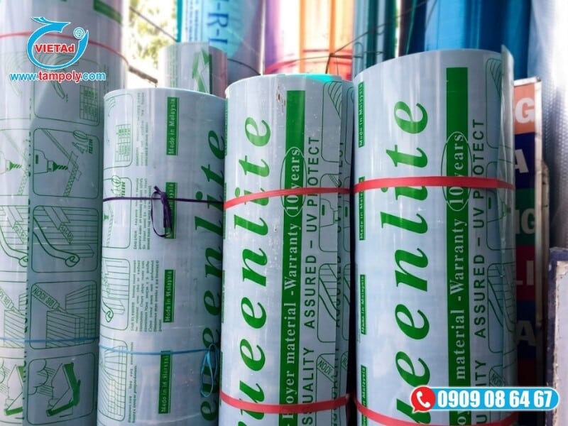 Vật Liệu Tấm QCV cung cấp tấm Polycarbonate Queenlite chính hãng Malaysia, đầy đủ CO/CQ với giá tốt nhất