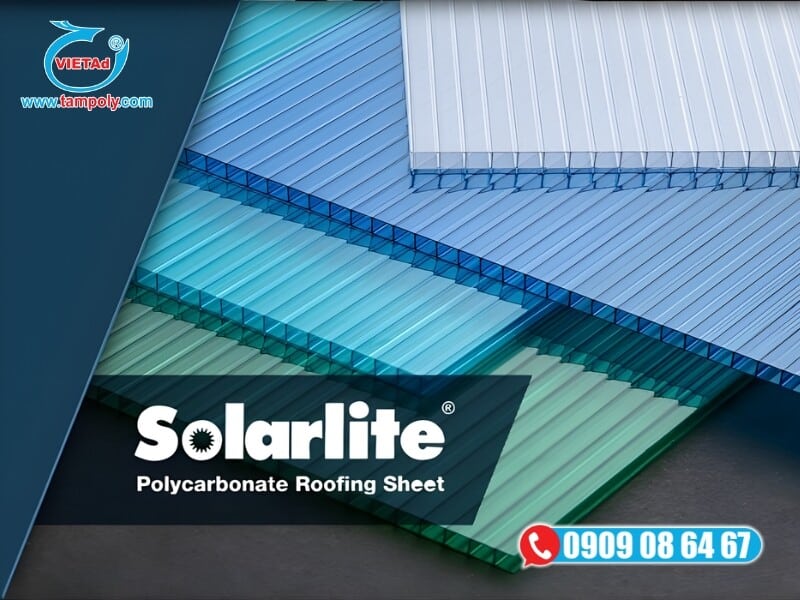 Tấm Poly Solarlite rỗng ruột có khả năng cách âm, cách nhiệt tốt