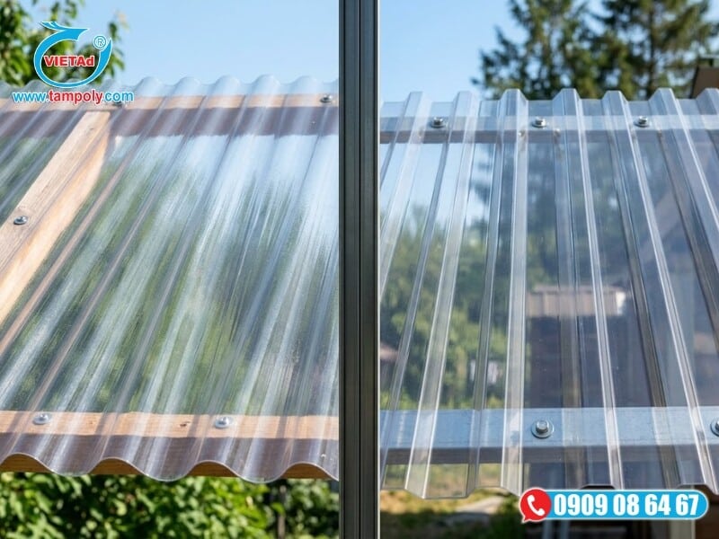 Tấm lợp lấy sáng Poly Suntuf chính hãng được nhập khẩu từ Tập đoàn Palram