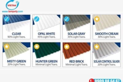 Giá Tấm Poly Suntuf Lợp Lấy Sáng Hàng Chuẩn Nhập Khẩu