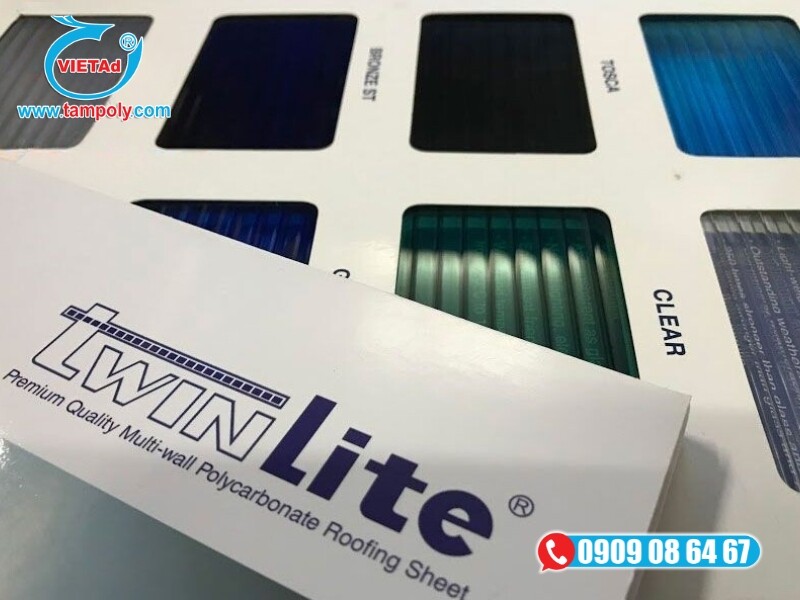Tấm Polycarbonate Twinlite làm bằng nhựa Poly nguyên sinh