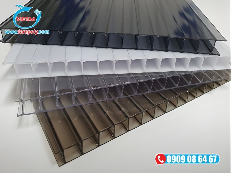 Tấm Polycarbonate rỗng ruột sẽ có khả năng cách âm, cách nhiệt tốt hơn