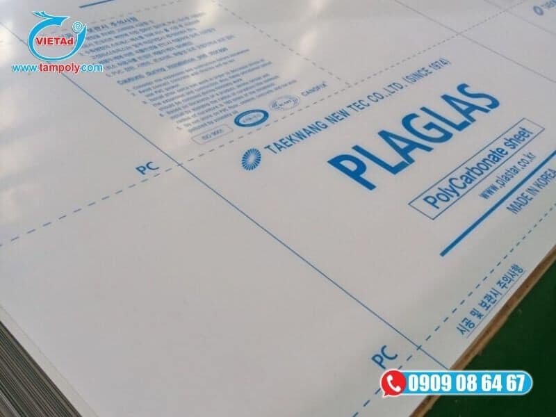 Thương Hiệu Tấm Poly Plaglas đến Từ Nhà Máy Taekwang Hàn Quốc.