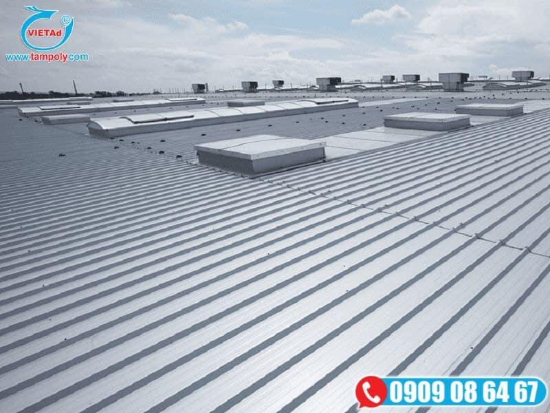 Mái Panel EPS hoàn thiện, bền đẹp, chống nóng hiệu quả cho nhà xưởng
