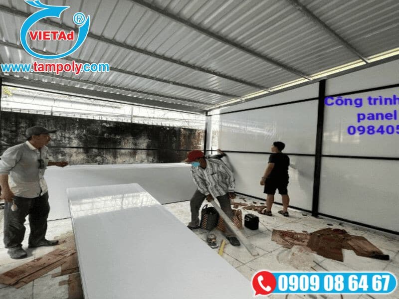 Thi công tấm panel chống nóng cách nhiệt cho công trình dân dụng