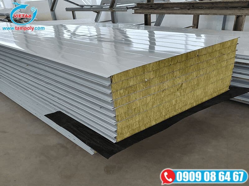 Tấm vách Panel Rockwool cách nhiệt trong thực tế