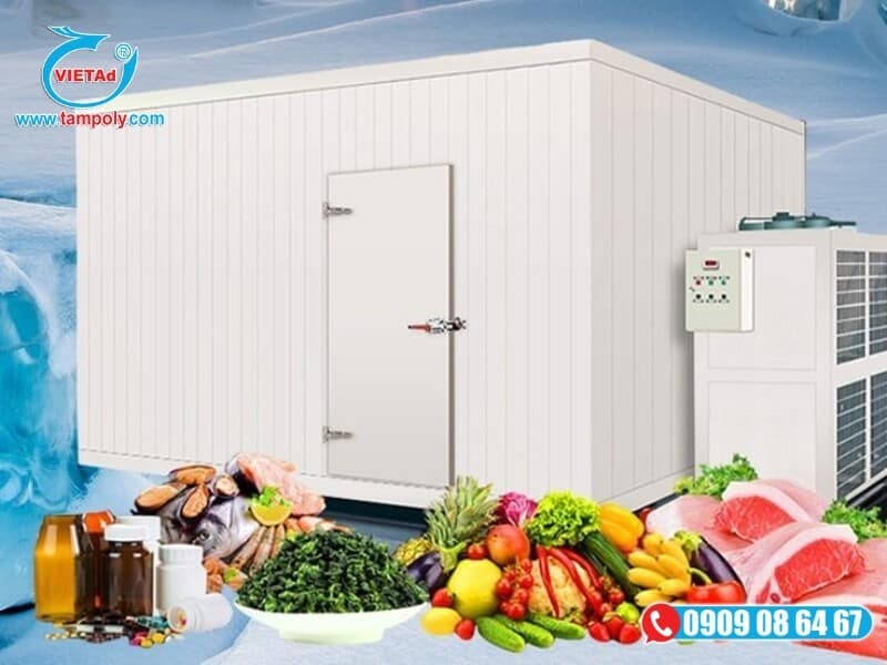 Vật Liệu Tấm QCV thi công lắp đặt phòng lạnh thực phẩm trọn gói, chuyên nghiệp