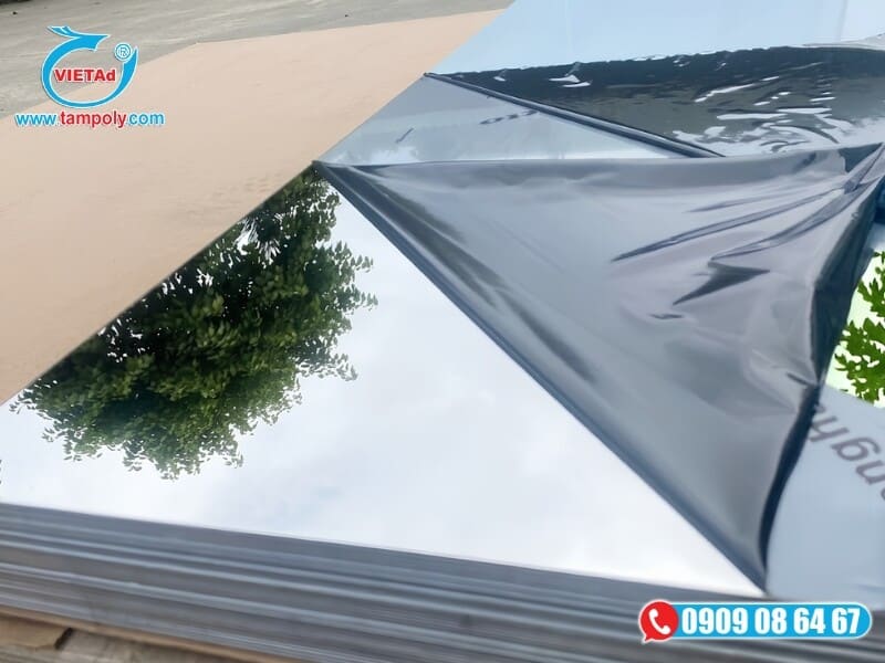 Vật Liệu Tấm QCV sẵn inox gương trắng mọi độ dày, hỗ trợ gia công cắt và giao hàng tận nơi