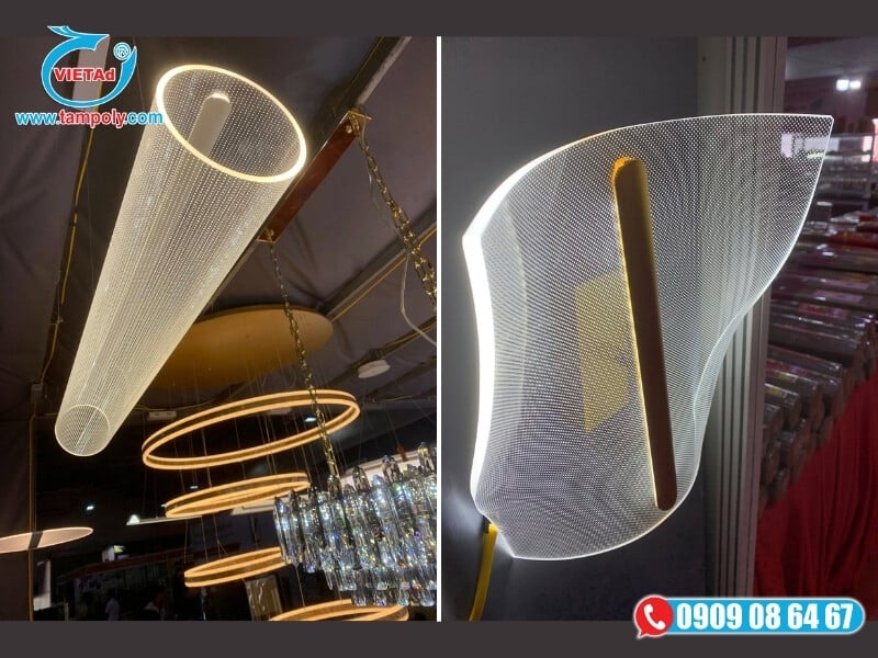 Ứng dụng của mica dẫn sáng trong quảng cáo và trang trí