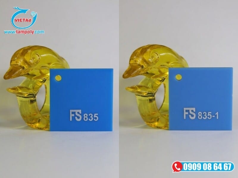 Tấm Mica xanh mã FS 835 và FS 835-1 rất được ưa chuộng