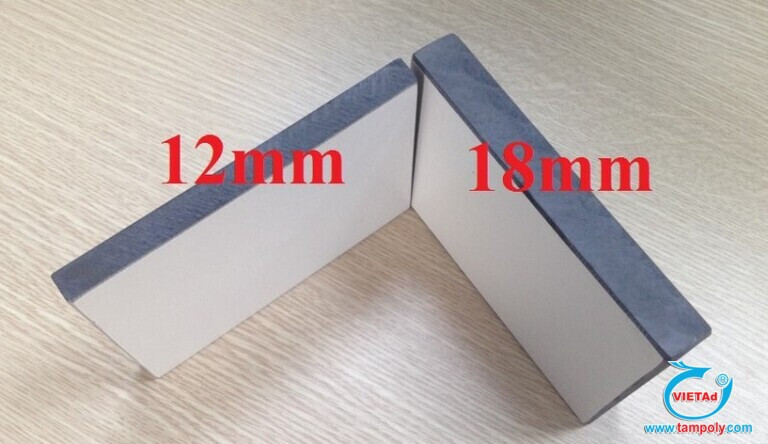 Bản cắt tấm nhựa vách ngăn vệ sinh Compact dày 12mm và 18mm