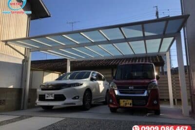10+ mẫu mái che nhà xe ngoài trời đơn giản phổ biến hiện nay
