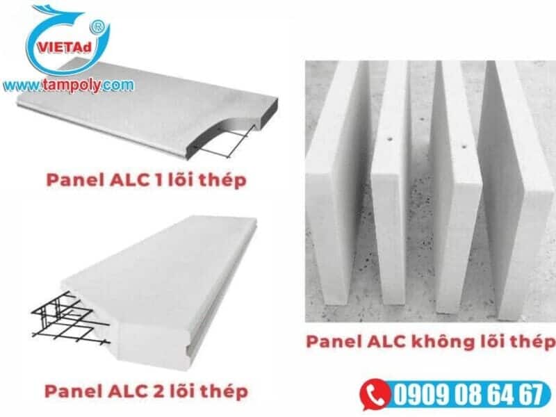 Các loại tấm Panel Bê Tông Nhẹ chưng áp ALC