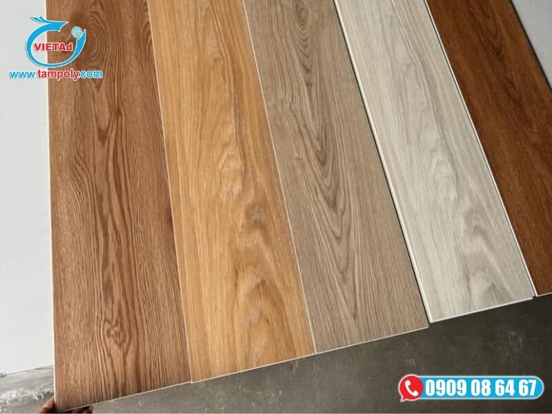 Mẫu tấm nhựa Nano họa tiết vân gỗ lắp ghép