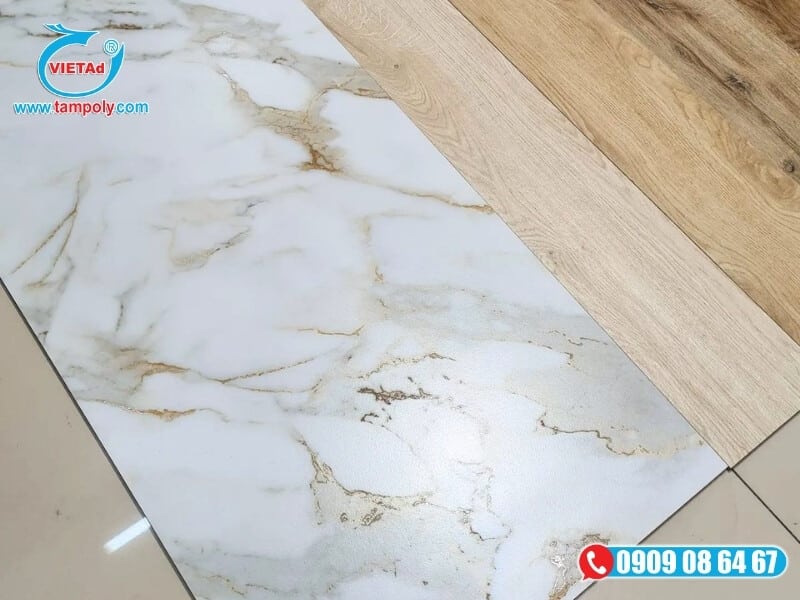 Bề mặt tấm nhựa Nano vân đá cẩm thạch đẹp mắt