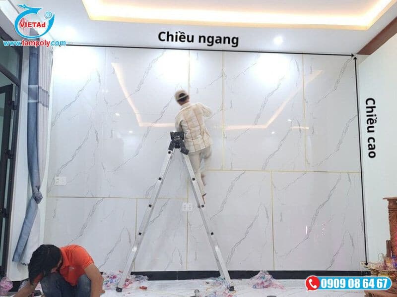 Cắt tấm nhựa theo kích thước tường