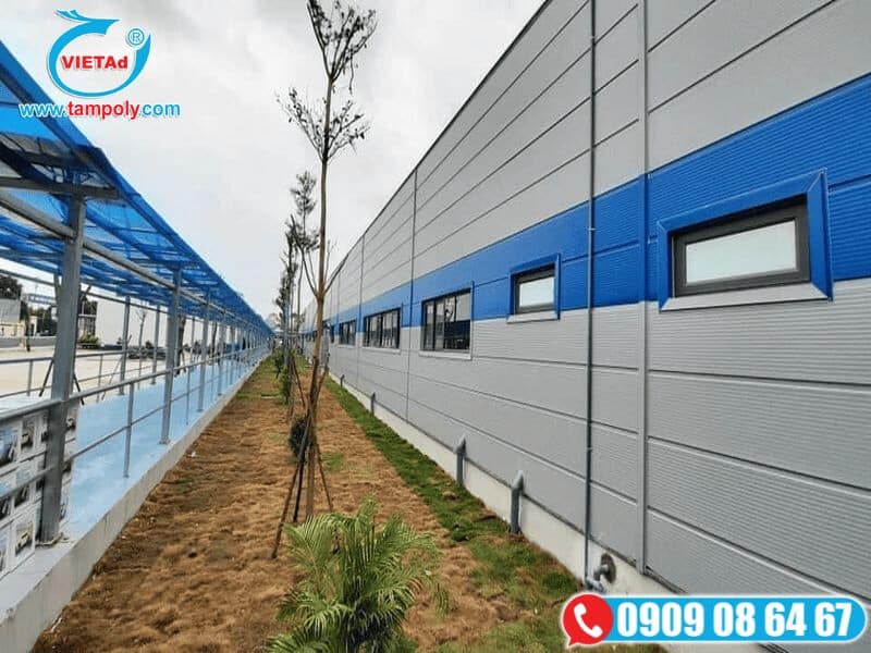 Thi công vách Panel nhà xưởng