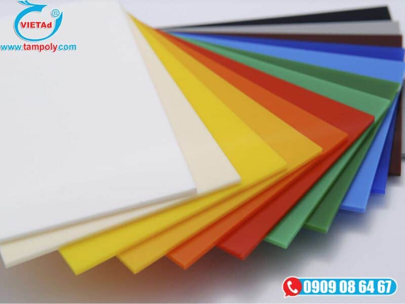 Tấm mica màu ấn tượng, nhiều màu sắc