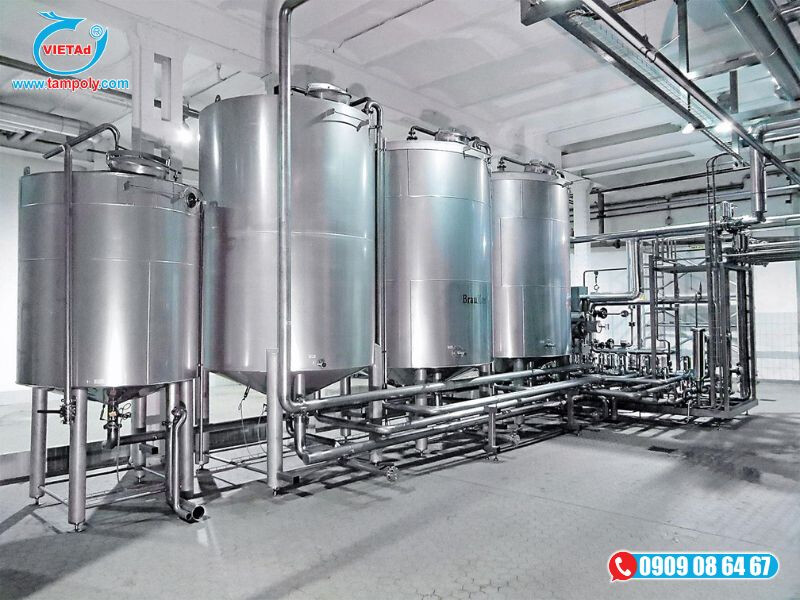 Tấm inox gia công làm thùng chứa trong công nghiệp nặng