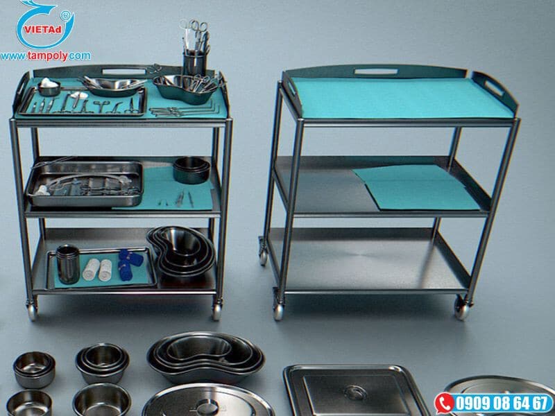 Tấm inox được dùng làm vật dụng y tế 