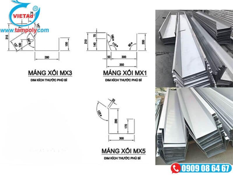 Cấu tạo của máng xối inox tại Đà Nẵng 