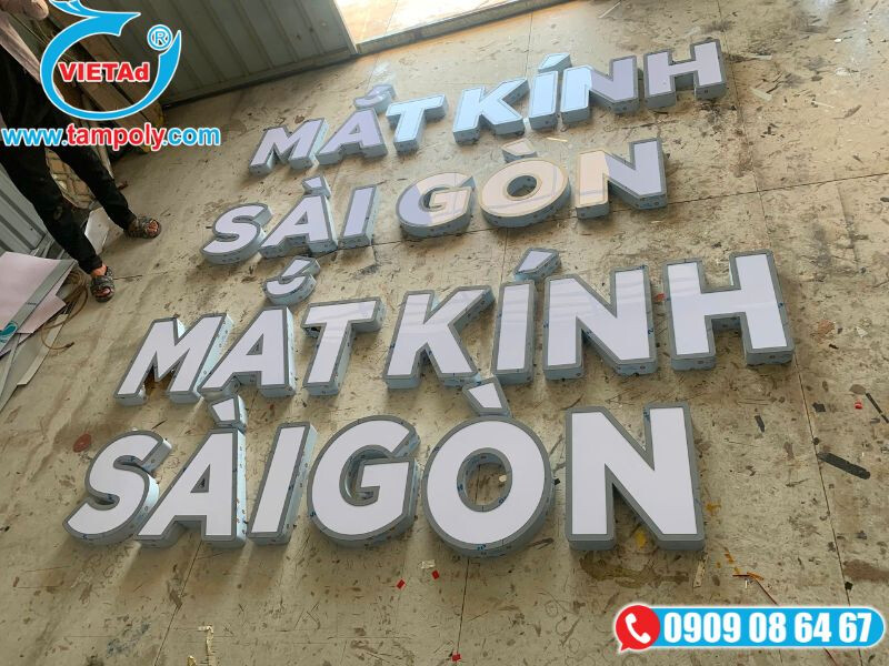 Mặt chữ mica lọng viền inox