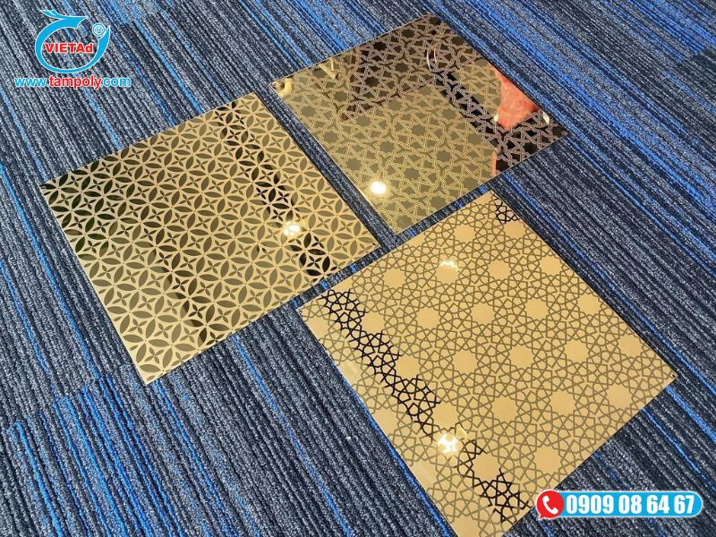 Có thể cắt, gia công tấm inox hoa văn theo nhiều hình dáng, kích thước khác nhau
