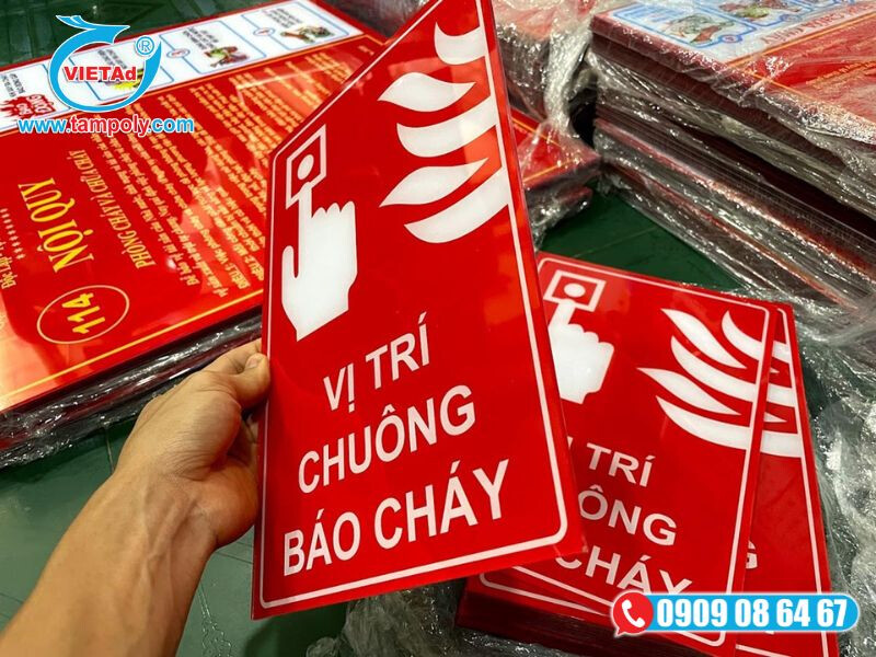 Biển cảnh báo chất liệu mica