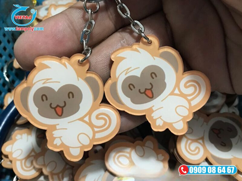 Móc khoá mica in UV đẹp mắt