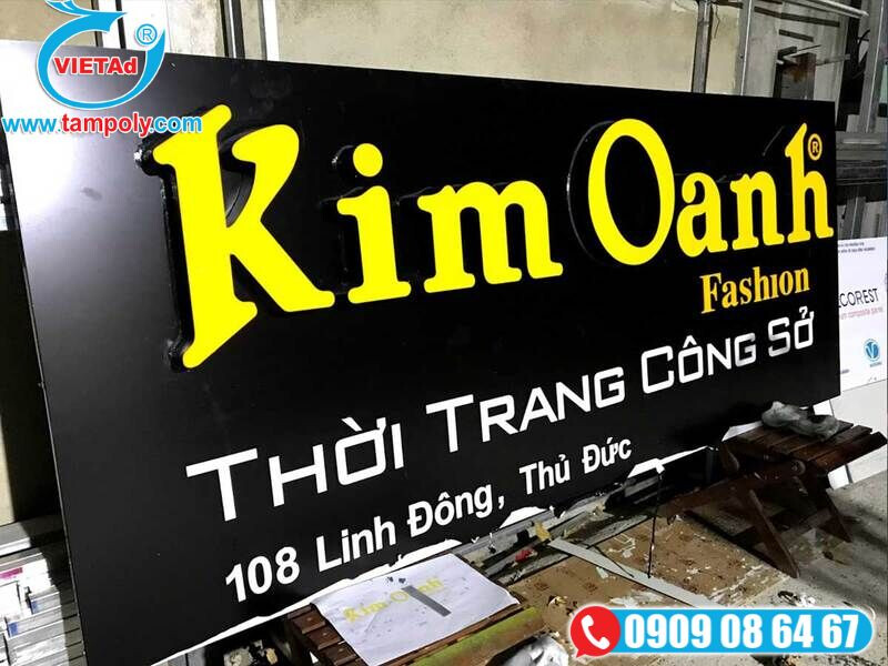 Gia công bảng hiệu chữ nổi mica