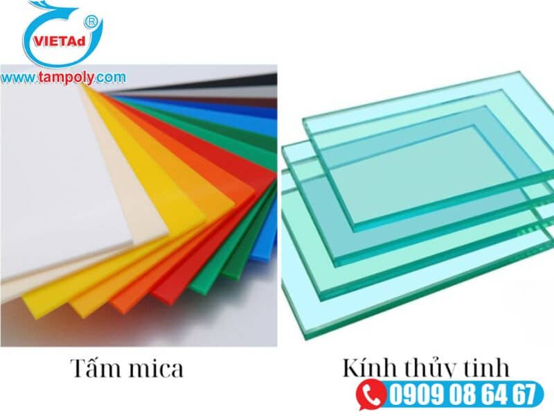 So sánh tấm mica và kính