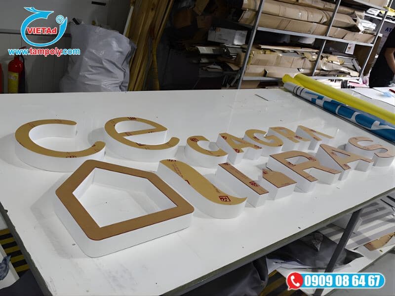 Chữ nổi formex gia công làm bảng hiệu 