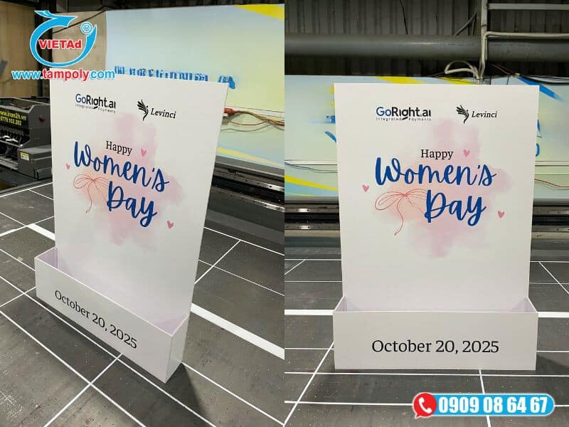 Hộp decor trang trí in pp dán keo cán formex