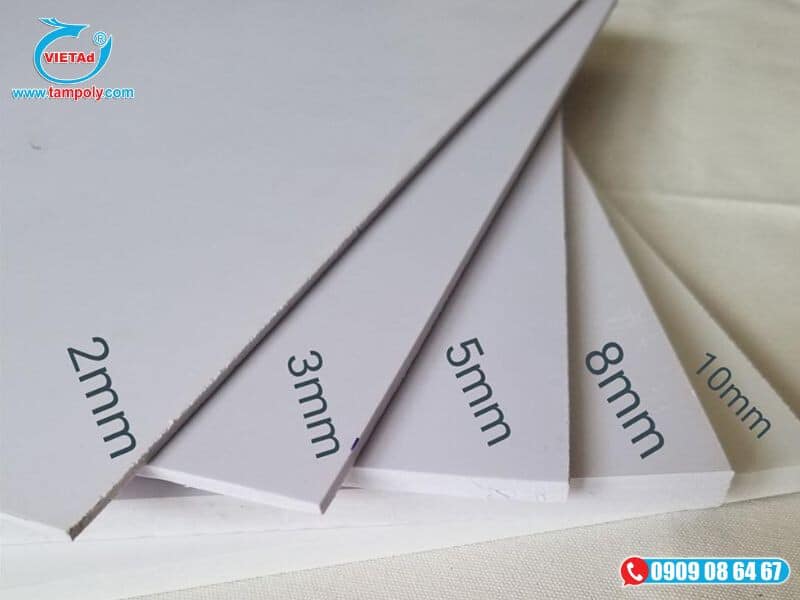 Độ dày linh hoạt của tấm foam pvc