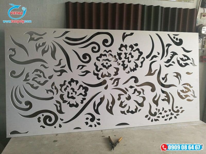 Tấm nhựa pvc foam ứng dụng công nghệ cắt CNC làm vách nhà