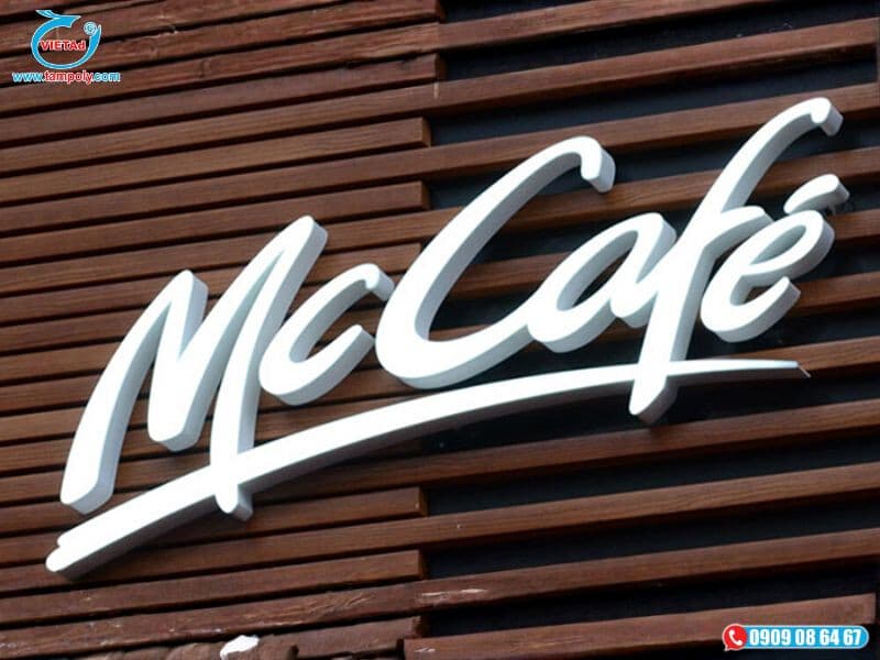 Tấm foam pcv được gia công làm chữ nổi gắn bảng hiệu 