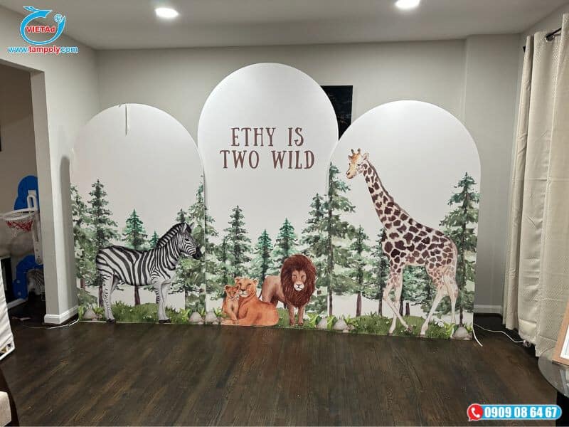 Tấm nhựa pvc foam gia công làm backdrop trang trí
