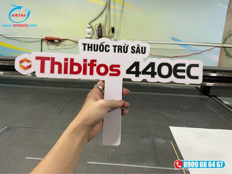 Hashtag cầm tay chất liệu foam in uv