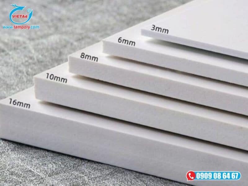 Độ dày đa dạng của tấm foam
