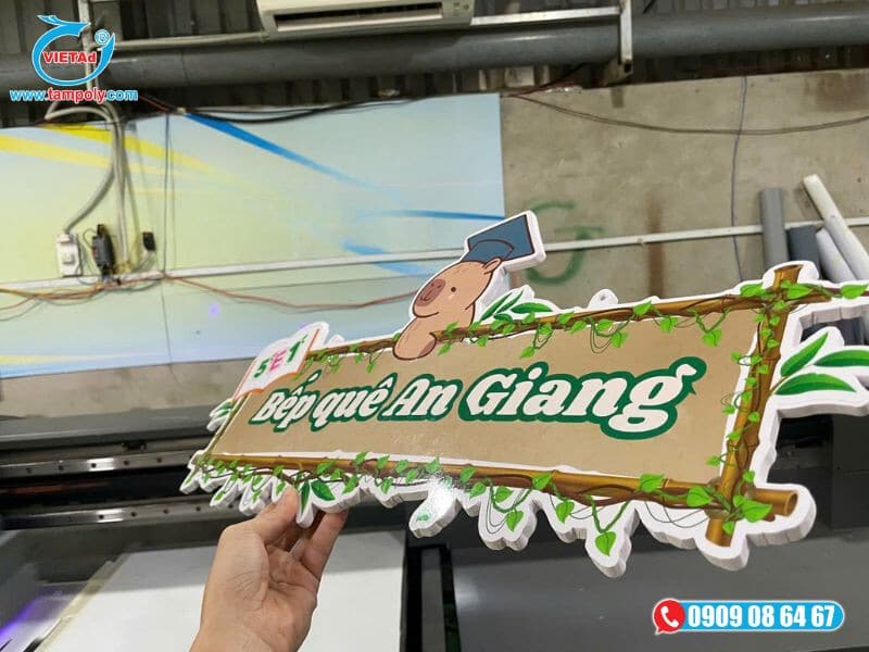 Bảng tên quán chất liệu foam in uv đẹp mắt