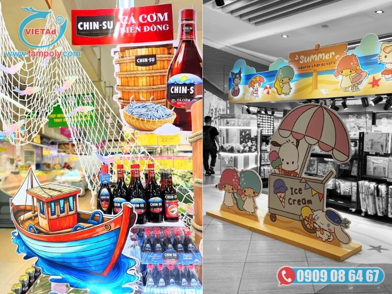 Mô hình quảng cáo sản phẩm trưng bày tại siêu thị