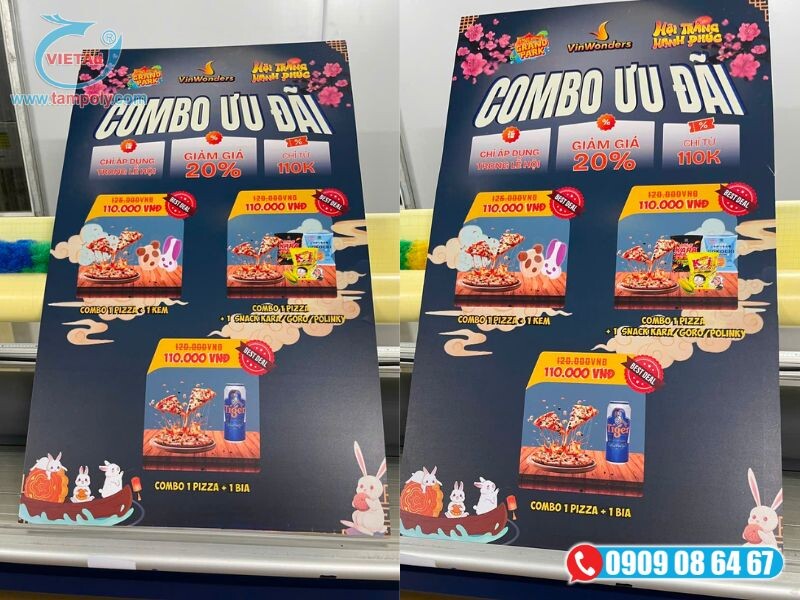 Standee in uv cán foam 5li