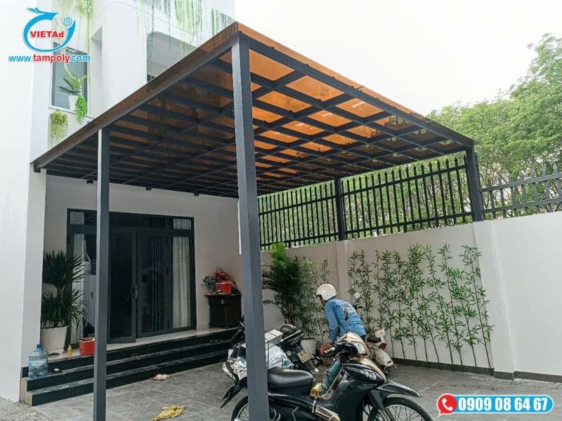 Mái che sân thượng, ban công, sân phơi chống nóng hiệu quả.
