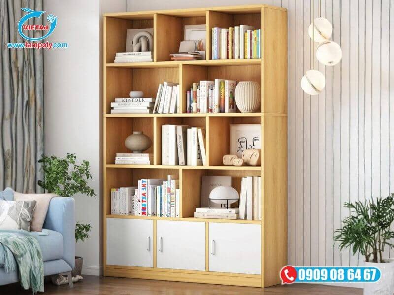 Tủ sách làm bằng tấm foam Pima