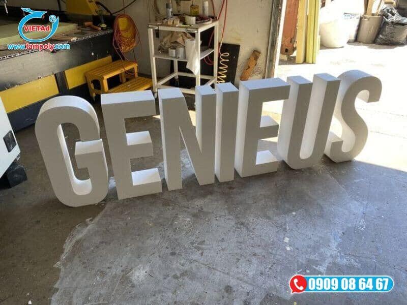 Chữ nổi gia công bằng tấm foam Pima