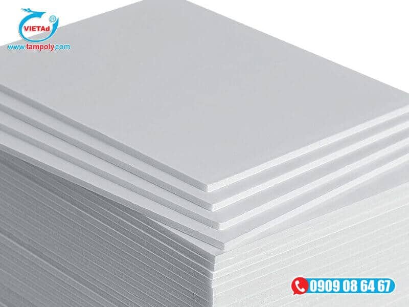 Tấm foam Pima cấu tạo từ nhựa PVC ép foam với tỉ trọng thấp