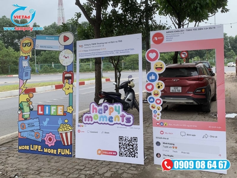 Fomex 5mm cắt, cán decal làm backdrop check-in thẩm mỹ cao